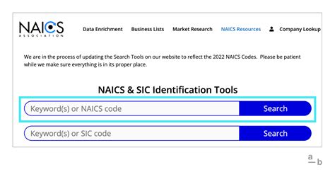 Search NAICS Codes by Industry.